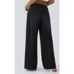 Halara Brand New  Women's Size XL Tall Black Denim Wide Leg Jeans Ankle Length Photo 1