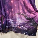 Gloria Vanderbilt Purple witchy spooky haunted halloween bling bling haunted pumpkin patch top nwt Photo 2