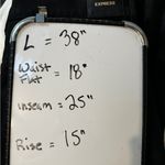 EXPRESS  black distressed jeans slim super high rise. Women’s size 14 Short Photo 4