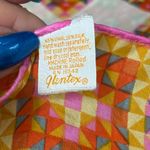 Vintage Geometric Patchwork Print Oblong Scarf 15”x42” Glentex Mod 60s Silk Red Photo 1