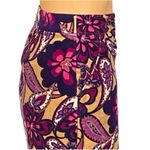Ann Taylor  FACTORY tan/purples/pink paisley & floral corduroy skirt. Size 6. EUC Photo 3