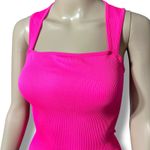 OQQ Womens Bodysuit Sexy Ribbed Square Neck Tummy Control Tank Top Pink Medium Photo 6