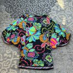 Trina Turk  Casablanca Cover Up Tunic Black Neon Small Photo 7