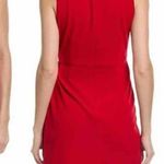 Tahari ASL Stretch Crepe A-Line Grommet Side Tie Mini Dress Size US 8 Red Photo 9
