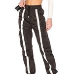 Danielle Guizio  Small Striped Track
Pants Joggers Nylon Black White size xs Photo 3