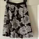 Talbots Elegant Brown and White Paisley Women's A-Line Skirt Worn Once Photo 3