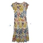 J.Crew Point Sur Cotton Voile Tiered Midi Dress Pom Pom Flutter Sleeve, size 4 Photo 3