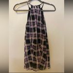 Bisou Bisou ⭐️ black and purple plaid ruffle front tank blouse medium Photo 7
