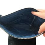 Fossil  Women's Navy Blue Leather Shoulder Crossbody Handbag‎ Small Zipper Top Photo 3