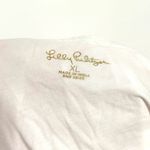 Lilly Pulitzer  Idara Resort White Pink Pom Pon One Shoulder Top Ruffle XL Photo 6