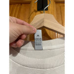 Varley  Manning Ivory Womens Ribbed Side Zip Sweatshirt Size XS Photo 2