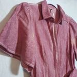 Free People  Mauve Acid Wash Wide Leg Short Sleeve Jumpsuit Casual Size 2 Photo 3