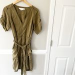 Anthropologie  Pilcro And The LetterPress Army Green Shirt Dress Size Medium Photo 1