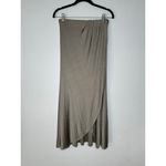 Free People Sage Green Soft Flowy Tulip Wrap High Low Style Maxi Skirt Size XS Photo 4