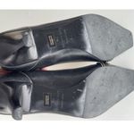 Ann Taylor Vintage Womens Black Kitten Heels w/Square Toes Buckle Stiched Sz 7 Photo 13