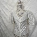 French Connection  Armina‎ Poplin Short Puff Sleeve Top Size XS NWT Photo 10