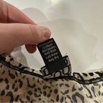 Clara Sun Wool Tan & Black Cheetah Print Faux Wrap Top Size XS Photo 5