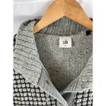 CAbi Square Stitch Cardigan Sweater Grey Black XS Photo 2