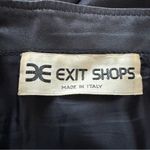 VTG Italian Leather Strapless Studded Cocktail Dress Black Asym Hem 42 80s Glam Size 6 Photo 12