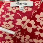 Madewell V-neck floral red & white Romper size 6 #756 Photo 7