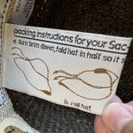 CORROBOREE Australia‎ Natural Woven Wide Brim Floppy Sun Raffia Hat Foldable Med Tan Photo 8