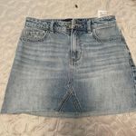 Hollister Distressed Light Wash High-Rise Jean Skirt Photo 1