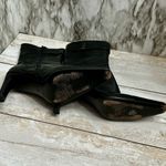 Paloma Women Sz 10 Black Leather Stiletto Heel Boots Square Toe Sexy Whimsygoth Photo 7