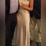 Birdy Grey 5’4 HEMMED  Monica Dress- Shiny Satin Champagne Photo 10