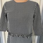 River Island  Black & White Tweed Style‎ Textured Dress With Fringe Photo 1