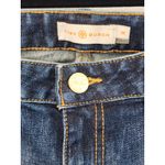 Tory Burch  Cropped Embroidered Cuff Straight Leg Jeans Women’s Size 30 Photo 6