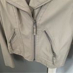 American Eagle Faux Leather Jacket Size Small Color Bone Photo 3