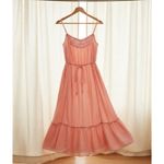 NWT La Vie Rebecca Taylor Kelsey in Blossom Pink Clip Dot Cotton Sundress L Size L Photo 4