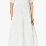 White tiered eyelet midi dress Size XS Photo 0