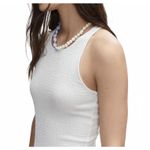 Mango Textured Dress with Opening Back Slit Lia Off White NWT Size 6 / Medium Photo 3