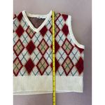 ZARA  Argyle Sweater Vest‎ Preppy Academia Knit Top Sleeveless Large Photo 6