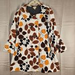 Elevenses  Anthropologie Changing Colors Fall Leaf Print Corduroy Swing Coat 14 Photo 0