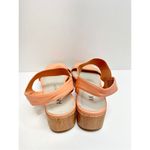 Anne Klein Ann Klein Sandals Size 6.5 Orange Slip On Platform Open Square Toe Summer Shoes Photo 4