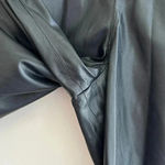 BLANK NYC  Faux Leather Wide Leg Pants, Black, Size Large Photo 7