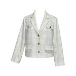 J. McLaughlin  Claudie Plaid Tweed Jacket, Off-White, Medium Photo 4