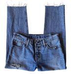 Levi's Women's  501 cropped ripped mid rise boyfriend jeans size 30 Photo 5