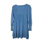 Eileen Fisher Sweater 1X Wool Silk Linen Cowl Neck Long Sleeve Blue #K1-6 Photo 6