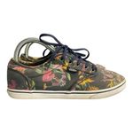 Vans  Floral Print Lace Up Sneakers Women’s Size 8 Off The Wall Photo 2