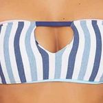 Splendid Tie Dye Stripe Reversible Soft Cup Bandeau Bikini Top S NWT Blue Pink Photo 2