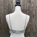 Aerie Grey Lace High Neck Bralette Size M Photo 2