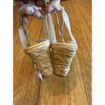 Stuart Weitzman Vintage Women's Chiffon Ribbon Tie Up Espadrille Shoes 8B Photo 5