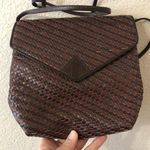 Fendi Vintage Woven Small Leather Crossbody Brown Bag Photo 0