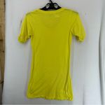 Heritage 1981  Short Sleeve Ruched Sleeve Basic T Shirt Womens Small Yellow Photo 6