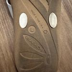 Okabashi Breeze‎ White/Toffee flip flop Sz Large 9.5 Photo 5