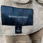 Banana Republic Faux Suede Trench Vest Coat Iced Latte Camel Beige S Quiet Lux Photo 4