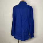 Reiss  Linen Royal Blue Button 
Down Shirt Size 8 Photo 1